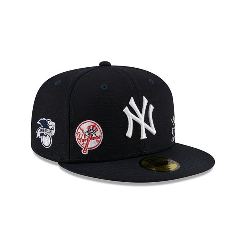 MLB New York Yankees Multi 59Fifty Fitted (WWR9903) - Blue New Era Caps